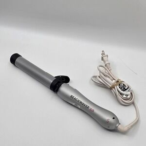 Beachwaver Pro S 1.25 Ceramic Rotating Curling Iron 1.25" Barrel Silver Tested